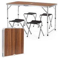 Turizmo komplektas Springos® CS0178: sulankstomas stalas ir 4 kėdės