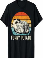 Funny Guinea Pig Lover, Furry Potato, Cavy Owner, Guinea Pig T-Shirt S įvairiaspalvis