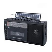 Cassette Player Recorder Boombox with Bluetooth and Solar Panel - AM/FM/SW Radio, USB/TF Card, Earphone Jack, Built-in Mic, LED Light juoda