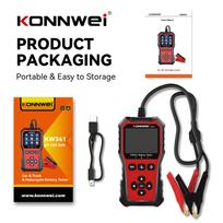 2026 KONNWEI KW341 Car Moto Truck Battery Tester 6V12V 24V Fault Data Printing Start Voltage Test Car Battery Charging Scan Tool KONNWEI  KW341