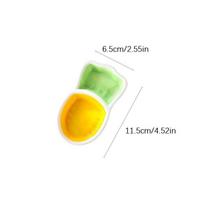 1pc Cute Carrot Shape Ceramic Dish Household Snacks Dishes Sauces Seasonings Plate Mini Saucer Tableware Dinner Kitchen Supplies
