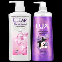 Clear Women's Anti-Dandruff Hydrating Shampoo & Lux Scented Body Wash Set