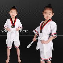 Costumes Clothing White Taekwondo Uniforms Karate Judo Dobok Clothes Children Adult Unisex Long Sleeve Gi Uniform 100 balta