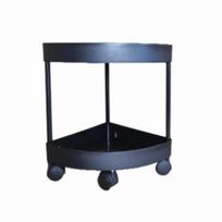 with Wheels Corner Storage Rack Multi-Tier Rolling Cart Storage Rack Gap Storage Shelf  Kitchen 2 floors Black