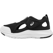 ASICS Synthetic Leather, Textile Sandal Black White Kids' 1154A234-001 32