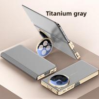 For OPPO Find N6 Case Luxury PU Leather Lens Stand dormancy Protective Back Cover For OPPO Find N6 N 6 Full Cover Phone Shell OPPO Find N6 pilka spalva