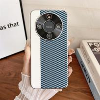 For Huawei Honor Magic 8 Lite Case Luxury PU carbon fiber Protective Back Cover Case For Magic8 Lite Full Cover Phone Shell HONOR Magic8 Lite mėlyna