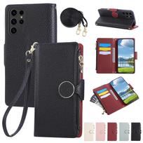 Phone Case for Samsung Galaxy S25 Edge S25 S24 S23 S21 FE S22  S20 Plus Note 20 Ultra Crossbody Cover Leather Lanyard Wallet Galaxy S24 juoda