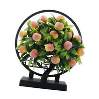 Artificial Fruit Tree Chinese Style Fake Bonsai Ornament ABS Material for Office Home Decoration persikas