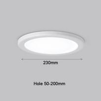 LED skydiniai šviestuvai Itin plonas lubų apšvietimas, 50–200 mm pjaunamos skylės reguliuojamas skydinis apšvietimas AC85-265V vidaus apšvietimo lempa Warm light