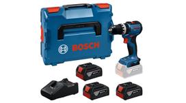 Smūginis suktuvas-gręžtuvas Bosch GSB18V-52; 18 V; 3x5,0 Ah akum. + L-Boxx 136