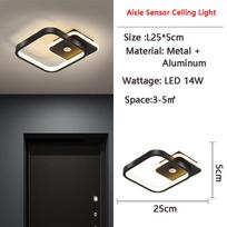 Žmogaus kūno indukcinė LED lubų lempa, skirta koridoriaus koridoriaus vidaus apvaliam PIR judesio jutikliui 9W 14W 16W, skirta svetainei prieangyje 220V Warm White
