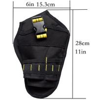 Power Tool Holster Cordless Drill Holster/Single Hook with Metal Clip for Easy Attachment black