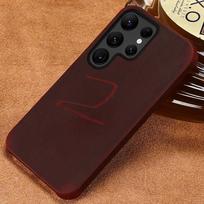 Prabangus Retro natūralios PULL-UP odos dėklas, skirtas Samsung Galaxy S25 S22 Ultra S24 Plus S23Plus S23 Ultra A55 5G, prabangus galinis dangtelis For Galaxy A55 5G