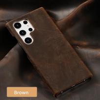 Genuine PULL-UP Retro Leather Phone Case For Samsung Galaxy S25 S24 Ultra S23 Plus S24Ultra S22Ultra A55 5G Luxury Back Cover For Galaxy S25