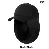 Women's Bob Wig Cap with Visor, All-in-One Short Hair Baseball Cap Wig, Four Seasons Universal Full Head Synthetic Hairpiece for Daily Fashion