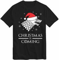 Christmas is Coming T-Shirt Game of Thrones Santa Kids Women Men's XL