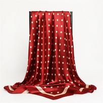 Kvadratinė skara moterims su taškeliais, šilkinė skara, kaklaskarė, moteriškos plaukų juostelės, galvos apdangalas, galvos juosta, fularas, satininis hidžabas, bandana 90x90cm