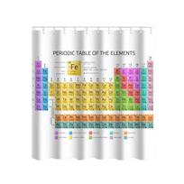 Periodinė elementų lentelė Dušo užuolaida Vonios kambario užuolaida W60H190(CM)-1 Pcs