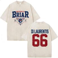 Vintažiniai plauti Di Laurentis 66 Off Campus marškinėliai Briar University Aukštos kokybės drabužiai T-shirt vyriški moteriški Oversized t-shirt S įvairiaspalvis