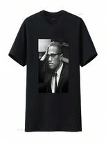 MALCOLM X marškinėliai Tėvo dienai Nauja spalva Vintage skalauti Unisex Šiek tiek gatvės stiliaus Patogūs kvėpuojantys Stilingi su grafika 5XL įvairiaspalvis