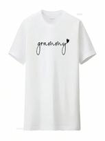 Grammy T Shirt HearT New Grandma With Birthday Mothers Day For Gigi Vintage Washed Stylish Designer Clothes Homme Unisex Soft S įvairiaspalvis