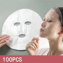 100/200/1000pcs Disposable Plastic Film Full Face Cleaner Mask Neck Stickers Paper Transparent Masks Wrap Facial Makeup Tools
