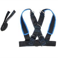 Yousheng Sled Vest Harness su D-žiedo kabliu, tvirtas atsparumo treniruočių rogučių padangos tempimo diržas, reguliuojamas peties diržas, treniruočių įranga juoda