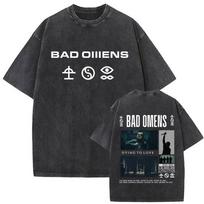 Washed Vintage Bad Omens Do You Feel Love Tour 2026 Graphic T Shirt Men Women Clothing Retro Rock Gothic Metal Street T-shirts S įvairiaspalvis