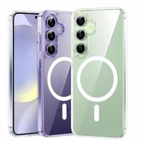 Transparent Anti-Yellowing Magnetic for Samsung Galaxy S26 Ultra/S26+/S26/S25FE Case Shockproof Protective Phone Case, Clear Galaxy S25 Ultra skaidri