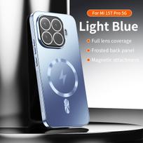 Dėklas Xiaomi Mi 17T Pro, kietas PC, dengtas, magnetinis, belaidžio įkrovimo, apsauginis galinis dangtelis, korpusas Xiaomi Mi 15T 14T Pro Xiaomi 17T Pro šviesiai mėlyna spalva