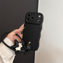 Wrist Strap Silicone Soft Wave Phone Case for IPhone 17 Air 16E 16 15 Plus 14 13 12 11 Pro Max Protection Full Lens Cover iPhone 16 Pro juoda