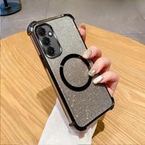 Glitter Magnetic Phone Case for Samsung S25FE A57/37/27/17/07 A56/36/26/16/06 A55/35/25/15/05S Wireless Charging Soft Back Cover For S25FE juoda