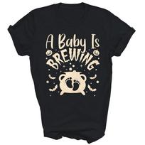 A Baby Is Brewing Pregnant Halloween Mom Unisex Shirt Gift Unisex T-Shirt M