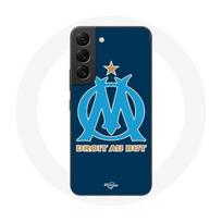 Coque maniacase pour Samsung Galaxy S21 FE Olympique de marseille OM logo bleu juoda