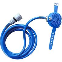 High-pressure Sprayer Dog Shower Gun Adjustable Pet Wash Cleaning Bath Water Foam Soap Sprayer Dog Clean Massager Shower Tool mėlyna