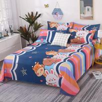 Soft Microfiber Wrinkle-Resistant Sheets Crispy Cool Sheets for Twin Beds Breathable and Durable Single Bed Children Adults No Pillowcase 120x230cm blue