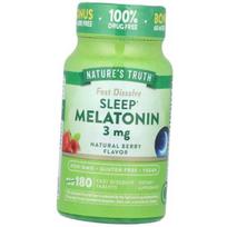 Melatonin tablets, Sleep Melatonin 3, Nature's Truth  180tab Berry mix (72509021) 180tab Berry mix