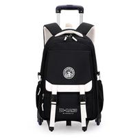 School Bag Roller Student Backpack 6 Wheels(34*20*49CM) ZRY1274 juoda