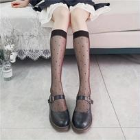 1/2/3/5Pairs Polka Dot Calf Socks, Fashion College Style Knee High Socks, Women's Stockings & Hosiery one size(1pair) juoda