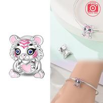 Charms Plata Copper Colors Little Dog Beads Fit Original Bracelet Diy Fine Jewelry Gift For Women
