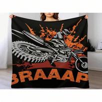 Braaap, Dirt Bike, Motocross T-Shirts, Mugs And Beddings Throw Blanket Decorative Beds Sofa Bed Luury Thicken Beach Blankets S įvairiaspalvis