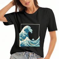 Great Barrier Reef Corals Ladies Cotton T Shirt, Premium Cotton Quality Print, Durable And Longlasting, Casual Fashion, Perfect For Ocean Lovers And M S įvairiaspalvis