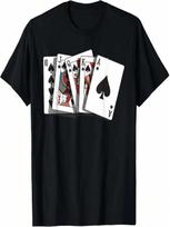 Poker Texas Hold'Em - Gambling Casino Royal Flush Poker T-Shirt S įvairiaspalvis