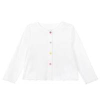 LUSON Baby Girls' Lightweight Cardigan Jacket 110 pilkšvai balta
