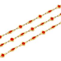 1 Meter 304 Stainless Steel Handmade Link Chain DIY Jewelry Making Findings Geometric 18K Gold Color Double sided Enamel Chains raudona