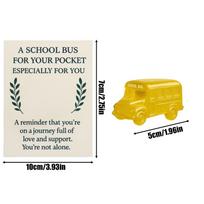 Pocket Hug Cards 2d Pocket Hug School Bus Cards For Toddler Handmade Decorations Supportive Keepsake For Boys Girls Children