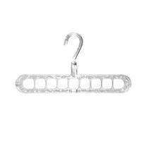 Nine-hole Clothes Hanger Household Red Plastic Multi-function Clothes Drying Artifact Horizontal And Vertical Magic Rotating