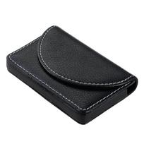 Magnetic Buckle PU Leather Card Case RFID ID Card Holder Top Business Card Holder  Gift juoda