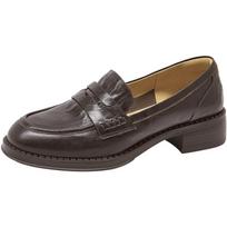 COMELY Women's Lambskin Pleated Slip-On Loafer Flats 36